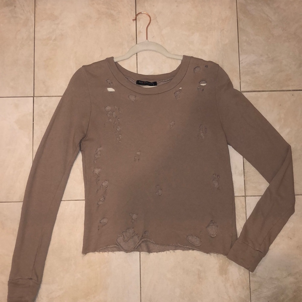 Rock Rose Classic distressed sweatshirt